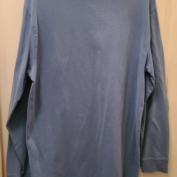 ST. JOHN'S BAY MEN'S BLUE LONG SLEEVE HERITAGE SUEDED JERSEY SIZE L LONG TALL - Picture 2 of 9